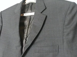 Tollegno 1900 Blazer Mens 42S Gray Blue Windowpane Plaid Italy Made Suit Jacket - Picture 1 of 16