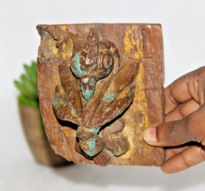 Estátua decorativa antiga de pássaro de madeira esculpida à mão pendurada na parede - Imagem 1 de 4