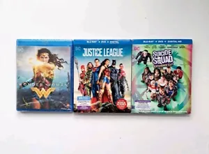 DC Movie Lot: Wonder Woman - Justice League - Suicide Squad (Blu-ray, 2016-2017) - Picture 1 of 8