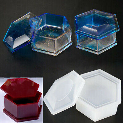 Silicone Jewelry Storage Box Mold Resin Making Mould Casting Craft DIY Tools UK • 5.28€