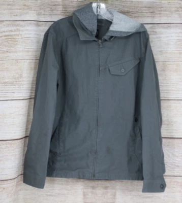 Volcom Mens Size Medium Full Zip Canvas Jacket with Hood Dark Gray - Image 1 of 4