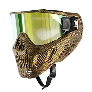 HK ARMY HSTL SKULL GOGGLE MACHINE GOLD W/ GOLD LENS - Picture 1 of 6