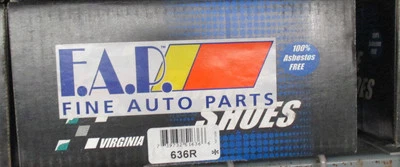 BRAND NEW FDP REAR BRAKE SHOES 636R FITS *SEE CHART* FWD - Image 1 of 2
