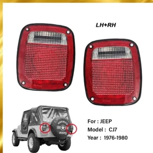 Pair Tail Lights Lamp Rear Brake Turn Stop Reverse for Jeep Wrangler CJ7 / LH+RH - Imagen 1 de 7