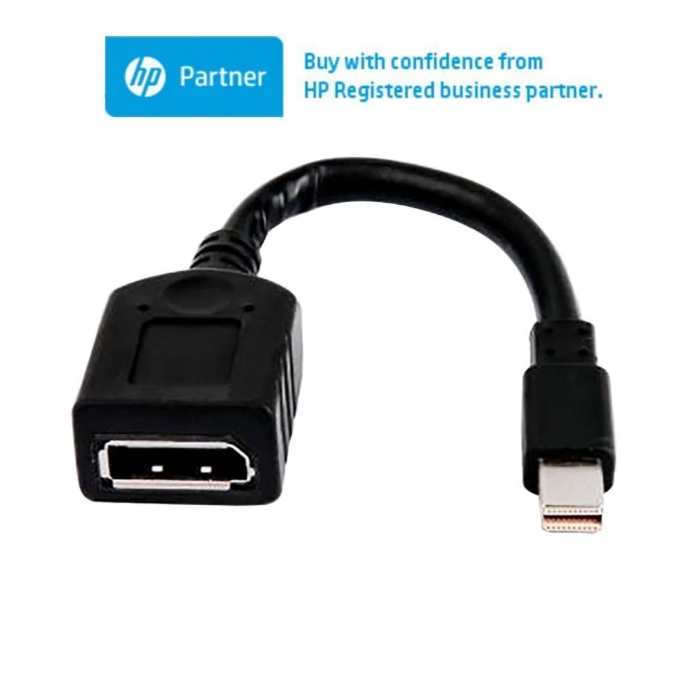 DisplayPort to Mini DisplayPort adapter Female to Male Genuine HP Converter DP - Image 1 of 4