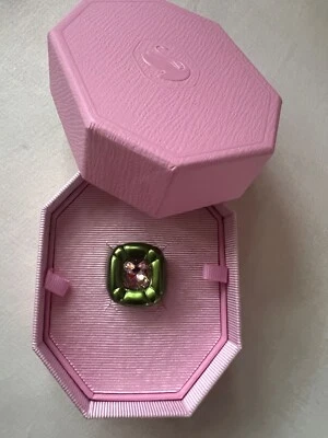 Anel de coquetel Swarovski Dulcis corte almofada verde 5601542 tamanho 55 novo 💕 - Imagem 1 de 4