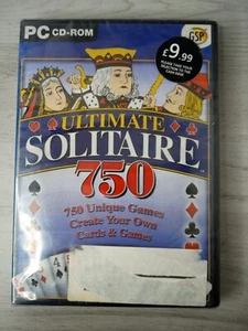 ULTIMATE SOLITAIRE 750 PC CD-ROM GAME FACTORY SEALED VINTAGE RARE RETRO GAMING - Picture 1 of 2