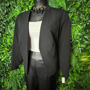 ICO Women Fashion Plus Size XL Black Open Blazer Lined  Long Sleeve NWT - Picture 1 of 11