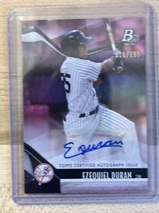 Ezequiel Duran 2021 Bowman Platinum Purple Auto Rookie Rc /199 - Picture 1 of 2