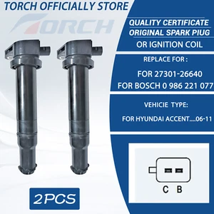 2X TORCH Original TEX10126 Ignition Coil Replace for 2730126640 for 27301-26640 - Picture 1 of 7