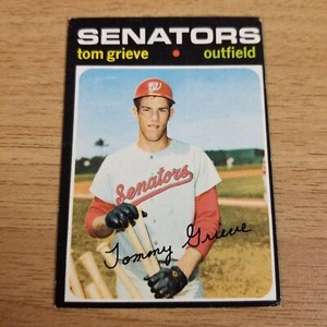 TOM GRIEVE 1971 Topps #167 FREE SHIPPING F165