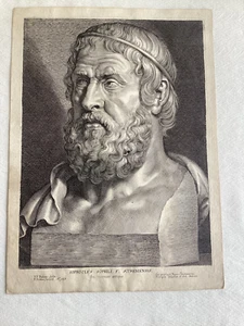 1638 Radierung "Sophokles" nach Peter Paul Rubens Gravur Paulus Pontius - Bild 1 von 12