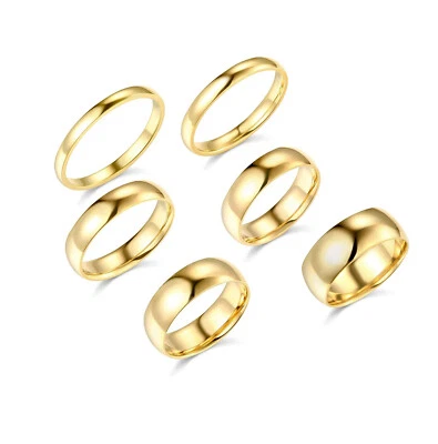 14k Solid Yellow White Gold 2mm 3mm Fit Engagement Wedding Band Gift With Box - Image 1 of 4