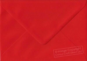 Sobres de colores para tarjetas de regalo rojo amapola 70 mm x 110 mm engomados 100 g - Imagen 1 de 1