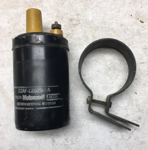 Yellow Top D2AF-12029-AA 12 Volt Ignition Coil ORIGINAL PARTS for 1960s Ford Car - Picture 1 of 8
