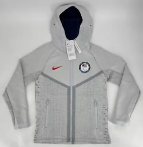 Nike Tech Pack Hoodie Mens Small Grey Windrunner USA Paralympics Y2K CT2801-043 - Picture 1 of 21