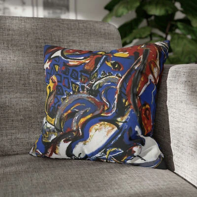 CUSHION COVER PILLOW CASE|JACKSON POLLOCK - THE MOON-WOMAN CUTS THE CIRCLE - Image 1 of 4