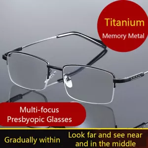Smart Progressive Multifocal Reading Glasses Blue Light Blocking Computer Reader - Picture 1 of 12