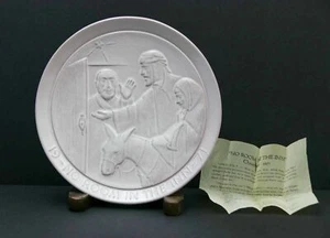 Frankoma Pottery 1971 NO ROOM AT THE INN Sammler Weihnachtsteller JOHN FRANK - Bild 1 von 4