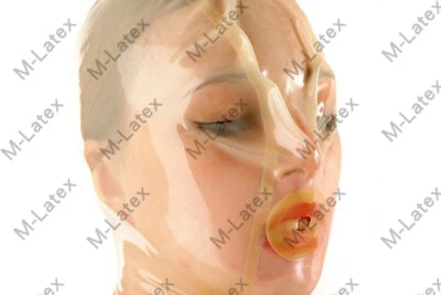 866 Latex Rubber Gummi breath play Mask Hoods customized lockable zipper 0.4mm - Image 1 of 4
