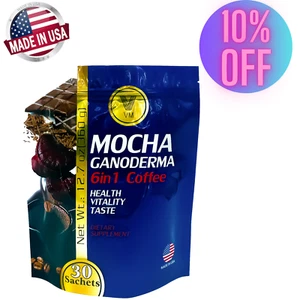 VM Mocha Mushroom Coffee- Reishi Ganoderma with Cacao Mix- Instant Coffee 6-in-1 - Picture 1 of 10