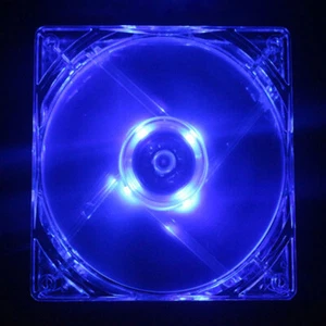 8025 Transparent 8cm avec Lumières LED Châssis Ventilateur de Refroidissement pour Boîtier Ordinateur Refroidisseur - Photo 1/10