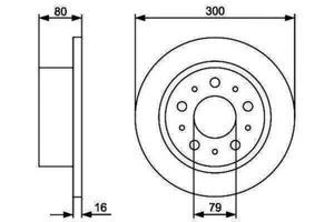 Genuine Bosch Rear Brake Rotors Discs Set BD1221 - Picture 1 of 5