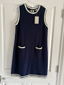 Boden Cotton Knitted Blue Dress Size 14 - Picture 1 of 5