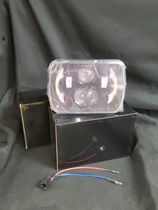 Set Of 2 - 5x7 Inch Led Headlight With DRL/Turn Signal H6054 6054 NEW - Foto 1 di 4