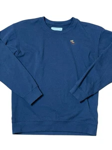 Abercrombie Kids Boys Blue Pullover Crewneck Sweater Moose Size 13/14 - Picture 1 of 4