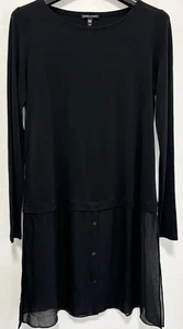 Eileen Fisher 100% Silk Button Skirted Dress Size Small - Picture 1 of 9
