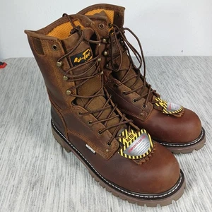 Ad Tec Herren 10 W 8" Composite Toe Wasserdicht Super Holzfäller Braun Weite Stiefel  - Bild 1 von 16