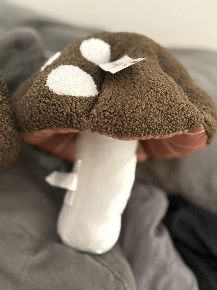 Mushroom Novelty Pillow 11x11 Mushroom Throw Pillow Mushroom Stuffed Pillow - Image 1 of 4
