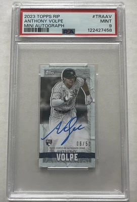 2023 Topps Rip ANTHONY VOLPE RC Rookie Mini SP Auto 06/50 #TRAAV - PSA 9🔥NYY - Image 1 of 4