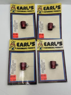 4X Earls Performance Products Econ-O-Fit Red  Hose Clamps NOS - Image 1 of 4