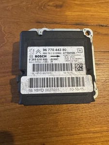PEUGEOT CITROEN AIR SRS BAG CONTROL MODULE UNIT 9677044380 0285 010 980 - Picture 1 of 3