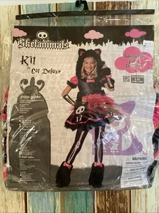 Skelanimals Kit the Cat Deluxe Child Costume complete set Kids Size Medium 8-10 - Picture 1 of 7