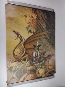 Vintage Fantasy Poster - Rodney Mathews Michael Moorcock 1977 - 39 x 17.5 - Picture 1 of 10