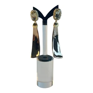 Alexis Bittar Pave Strass lange goldfarbene Ohrhänger Ohrhänger - Bild 1 von 6