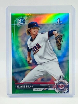 2017 Bowman Chrome Draft Blayne Enlow 1st Green #98/99 - Image 1 of 2