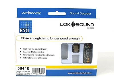 ESU 58410 LokSound V5 HO DCC/MM/SX/M4 Sound Decoder, NEM652 8-pin With Speaker - Image 1 of 4