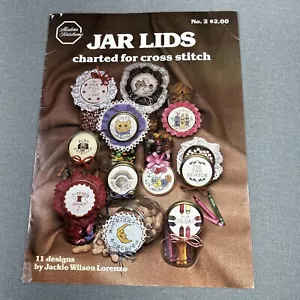 Jar Lids by Lorenzo No 2 Charted For Cross Stitch Modern Heirlooms - Picture 1 of 3