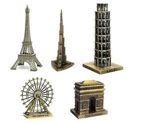 Set of 5 Showpieces for Home Decor of Famous Landmark Miniature - Picture 1 of 7