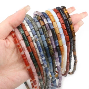 Column Tube Assorted Shape Gemstone Loose Beads Jewelry Making 16" 5x8mm Natural - Picture 1 of 25