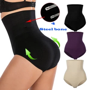 Lady High Waist Body Shaper Panties Invisible Seamless Tummy Control Slim Briefs - Picture 1 of 15