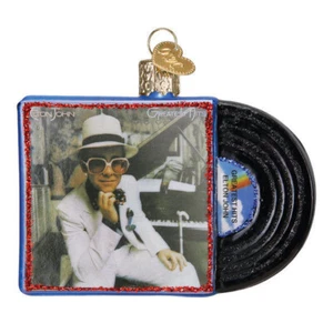 Old World Christmas - Elton John Greatest Hits Album Ornament - 38068 - Picture 1 of 5