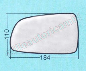 VETRO SPECCHIO RETROVISORE PER CHEVROLET AVEO DAL 2007 DESTRO NUDO ADESIVO - Foto 1 di 3