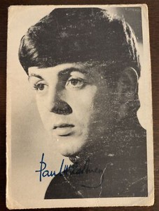 1964 Beatles B&W Series 1 Paul McCartney Card #4