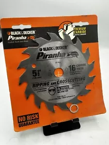 Hoja de sierra de carburo Black & Decker piraña 5 1/2"" 16 dientes # 77-715 hecha en el Reino Unido - Imagen 1 de 5