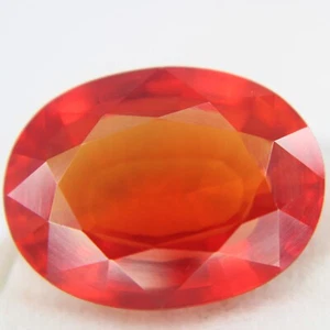 35+ Ct Certified Orange Spessartite Natural Garnet Oval Shape Loose Gemstones - Picture 1 of 5